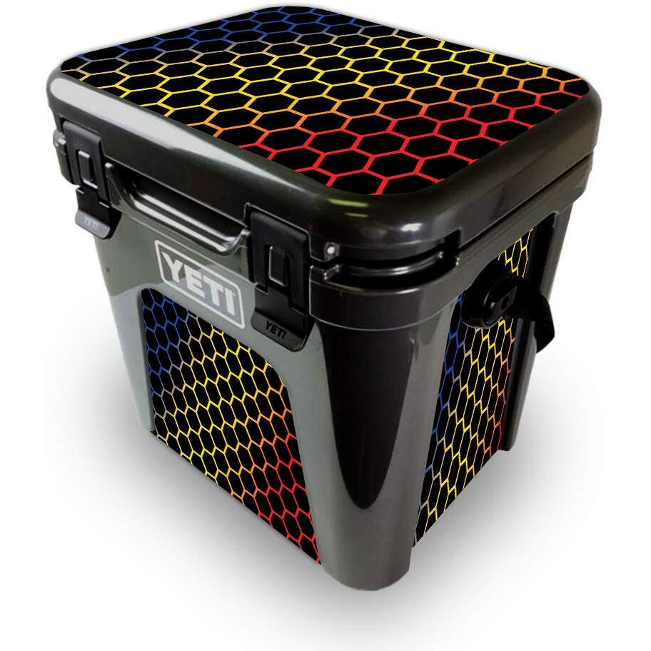 MightySkins YEROAD24-Primary Honeycomb Skin for Yeti Roadie 24 Hard cooler - Primary Honeycomb