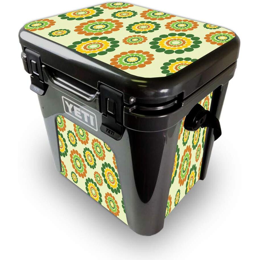 MightySkins YEROAD24-Hippie Flowers Skin for Yeti Roadie 24 Hard cooler - Hippie Flowers
