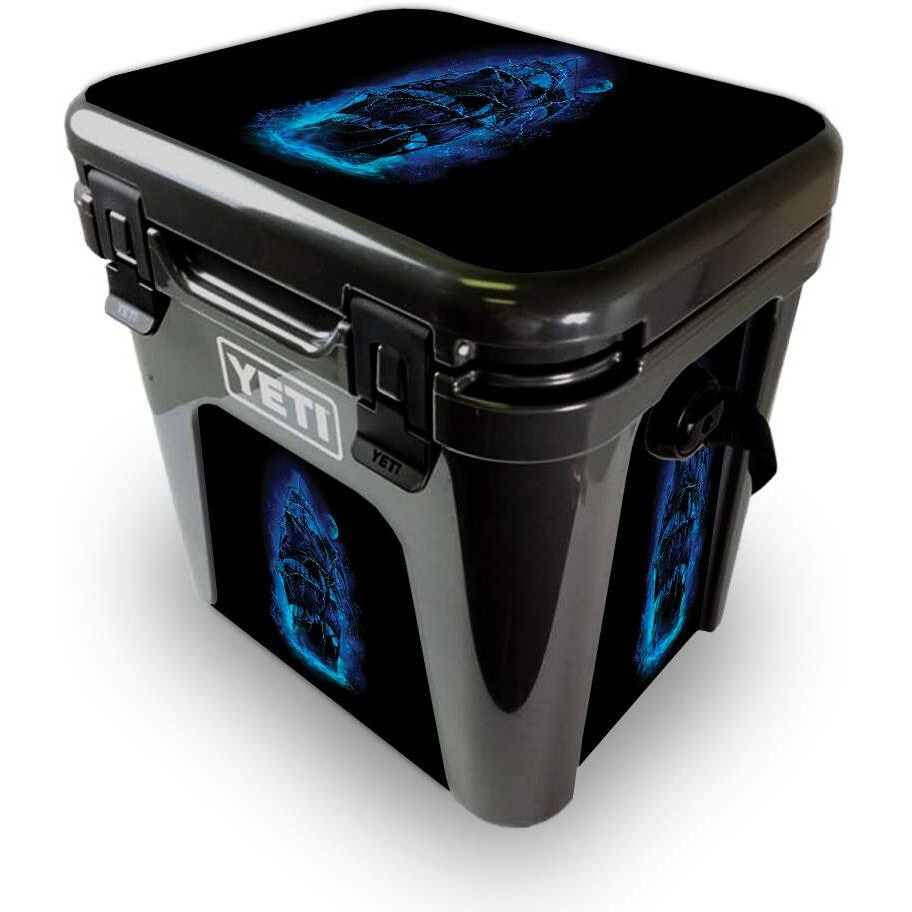MightySkins YEROAD24-Pirate Storm Skin for Yeti Roadie 24 Hard cooler - Pirate Storm