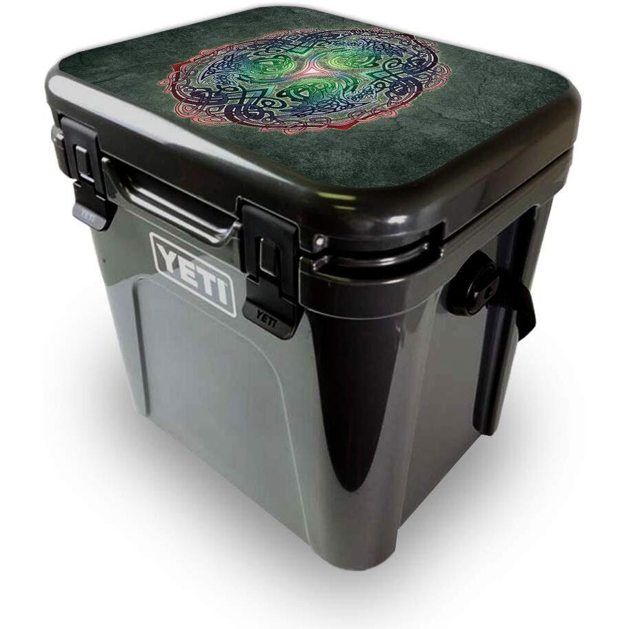 MightySkins YEROA24LID-celtic Dragon Skin for Yeti Roadie 24 Hard cooler Lid - celtic Dragon
