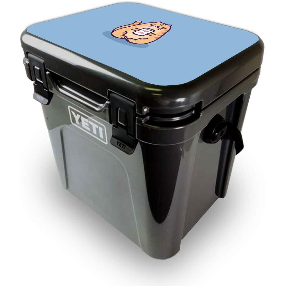 MightySkins YEROA24LID-F You cat Skin for Yeti Roadie 24 Hard cooler Lid - F You cat