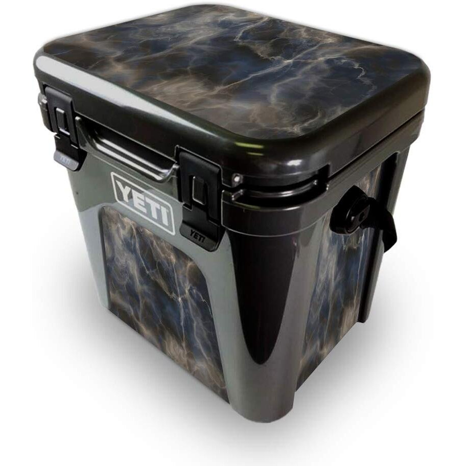 MightySkins YEROAD24-Stormy Marble Skin for Yeti Roadie 24 Hard cooler - Stormy Marble