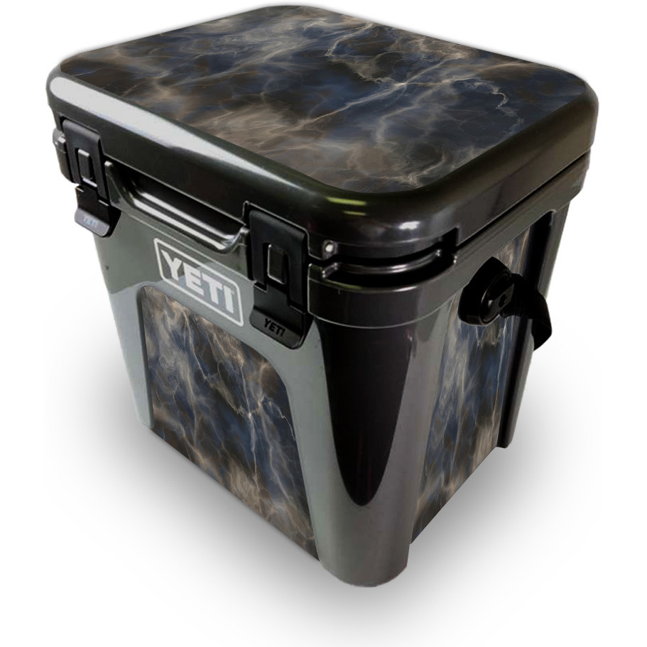 MightySkins YEROAD24-Stormy Marble Skin for Yeti Roadie 24 Hard cooler - Stormy Marble
