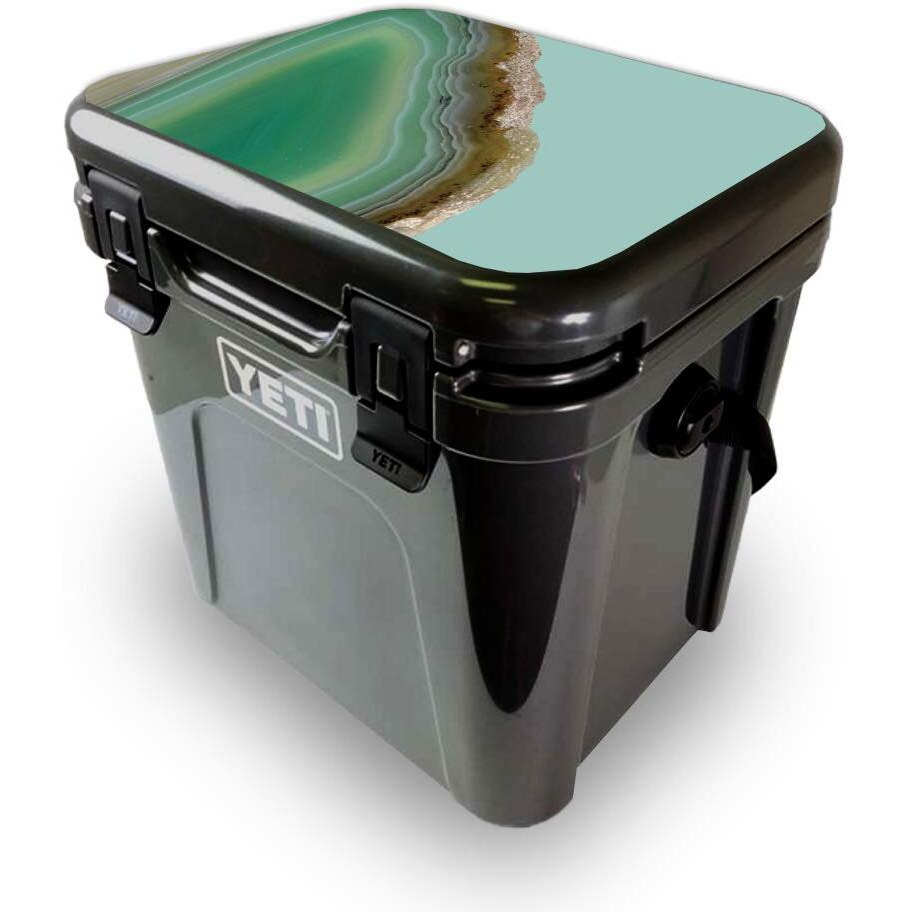 MightySkins YEROA24LID-green Agate Skin for Yeti Roadie 24 Hard cooler Lid - green Agate