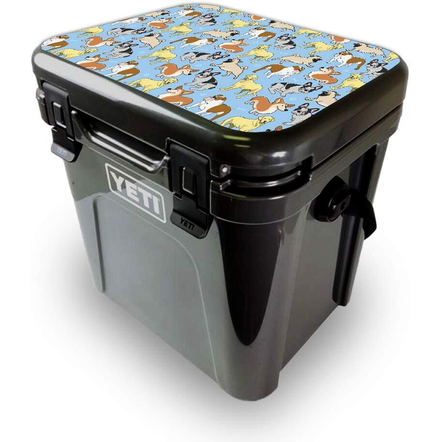 MightySkins YEROA24LID-Puppy Party Skin for Yeti Roadie 24 Hard cooler Lid - Puppy Party