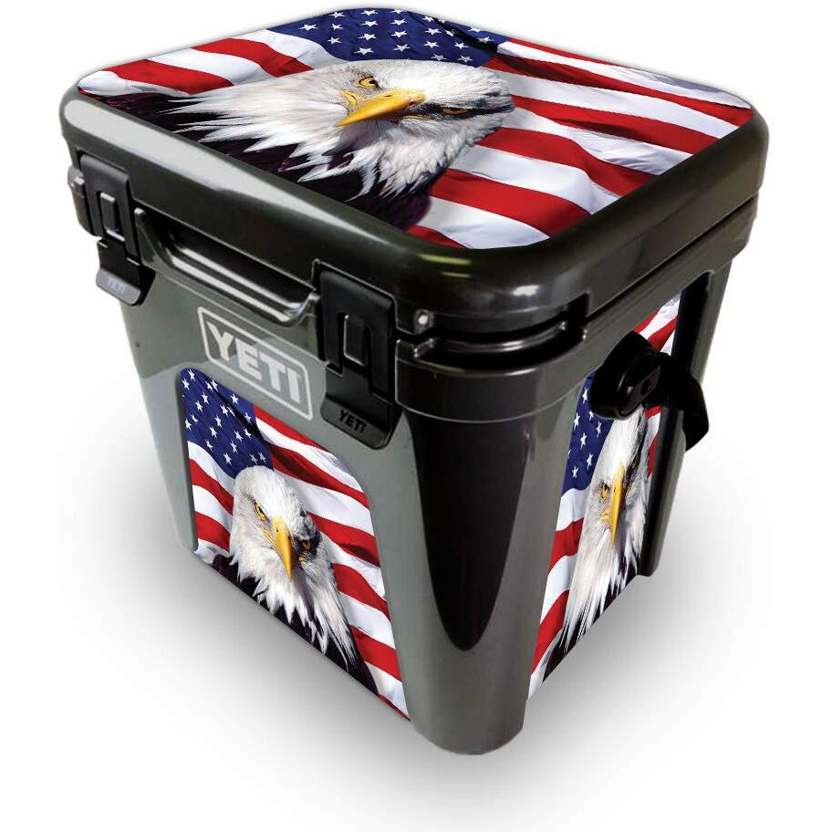 MightySkins YEROAD24-America Strong Skin for Yeti Roadie 24 Hard cooler - America Strong