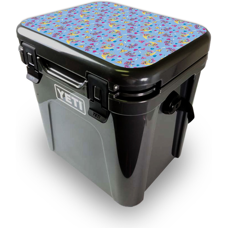 MightySkins YEROA24LID-castle Unicorns Skin for Yeti Roadie 24 Hard cooler Lid - castle Unicorns