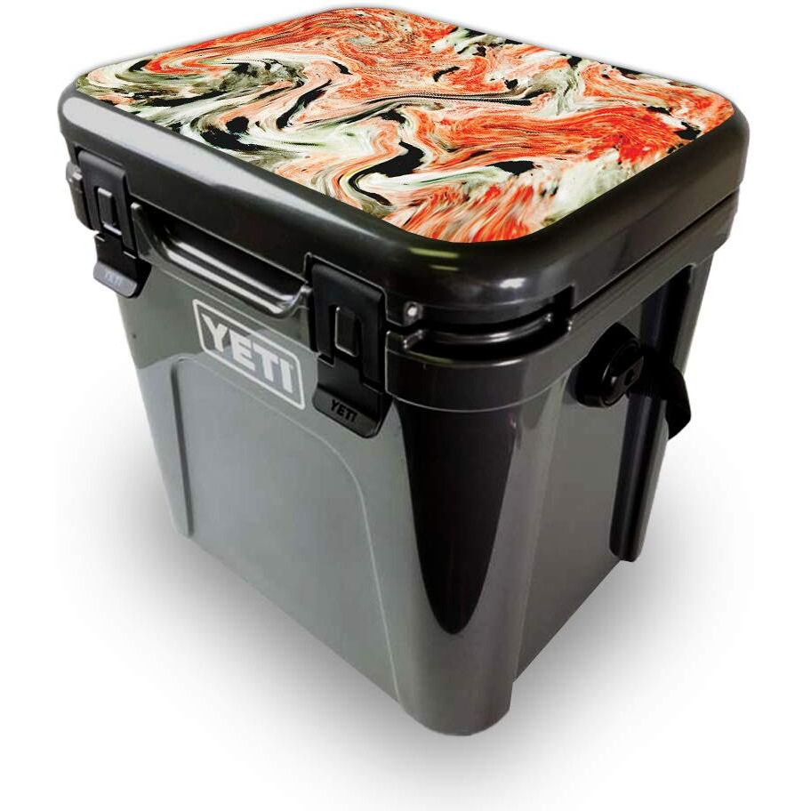 MightySkins YEROA24LID-Marble Madness Skin for Yeti Roadie 24 Hard cooler Lid - Marble Madness