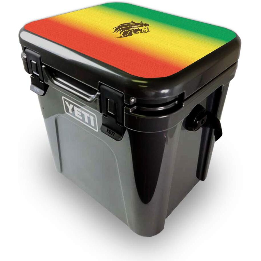 MightySkins YEROA24LID-Rasta Lion Skin for Yeti Roadie 24 Hard cooler Lid - Rasta Lion