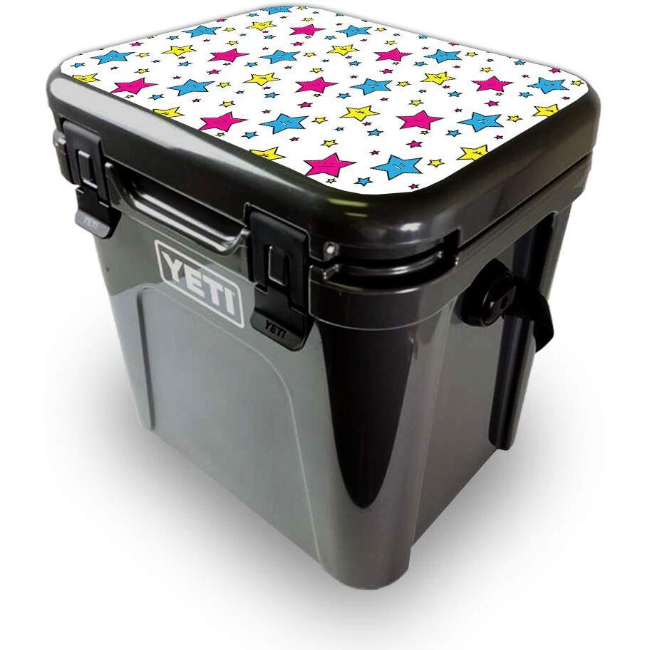 MightySkins YEROA24LID-Smiley Stars Skin for Yeti Roadie 24 Hard cooler Lid - Smiley Stars