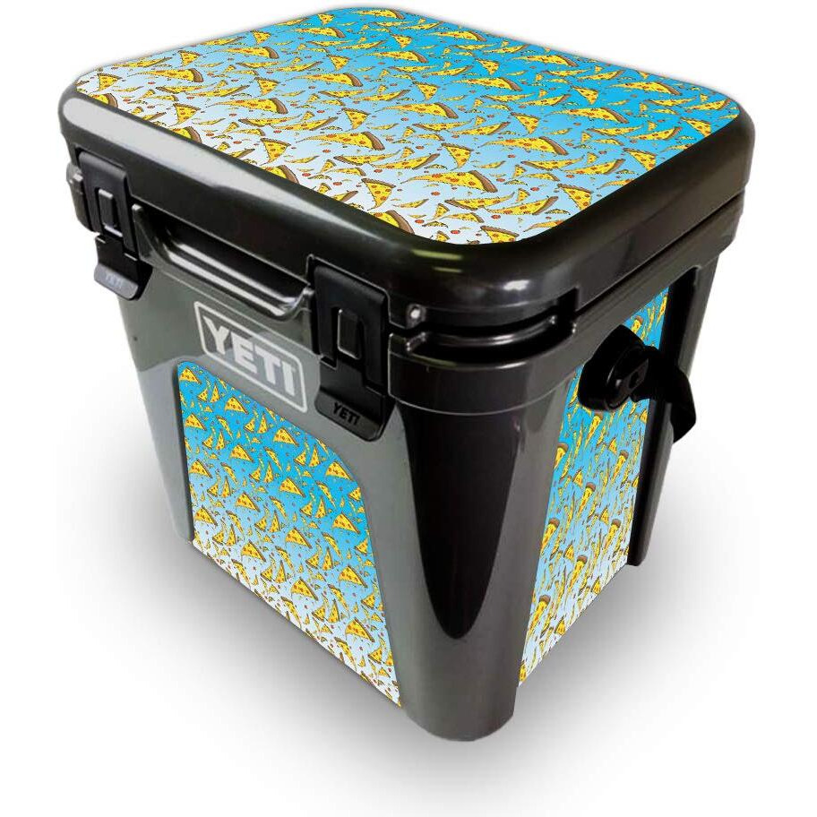 MightySkins YEROAD24-Raining Pizza Skin for Yeti Roadie 24 Hard cooler - Raining Pizza