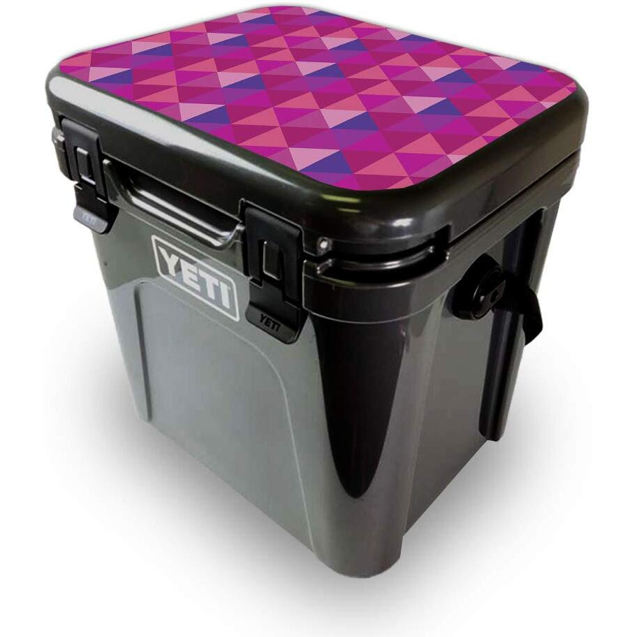 MightySkins YEROA24LID-Pink Kaleidoscope Skin for Yeti Roadie 24 Hard cooler Lid - Pink Kaleidoscope