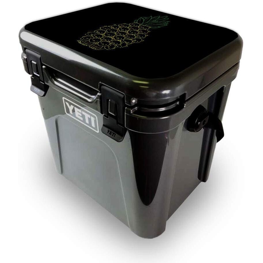 MightySkins YEROA24LID-cat Pineapple Skin for Yeti Roadie 24 Hard cooler Lid - cat Pineapple