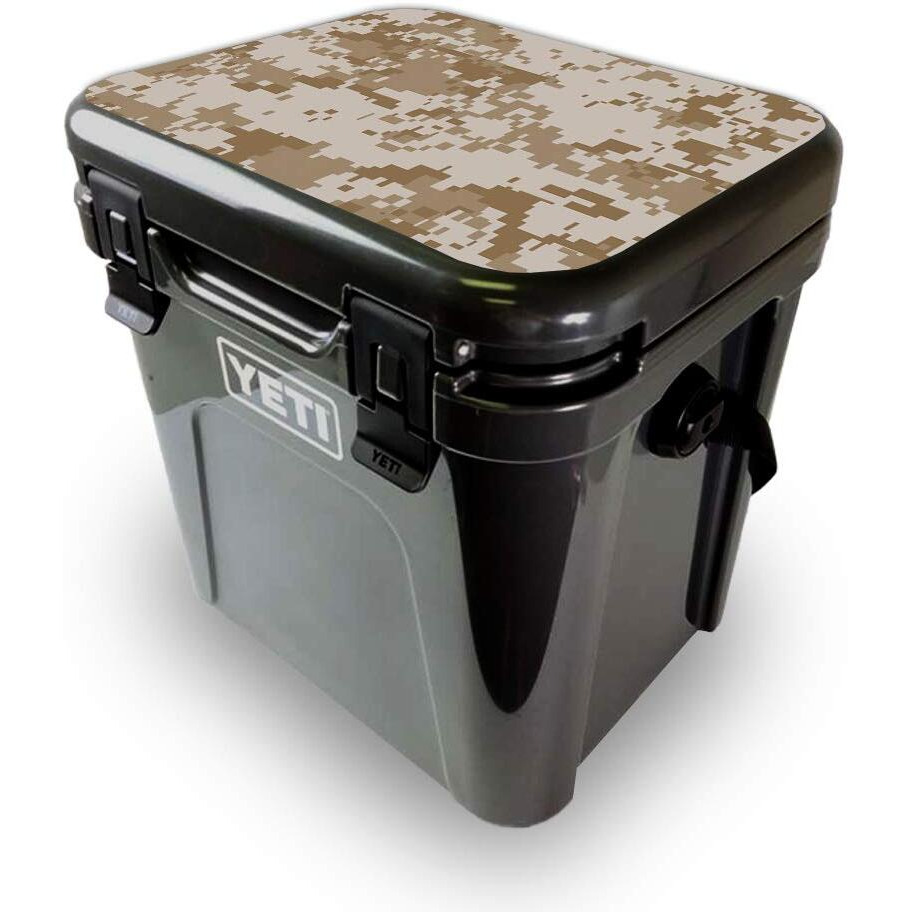MightySkins YEROA24LID-Desert camo Skin for Yeti Roadie 24 Hard cooler Lid - Desert camo