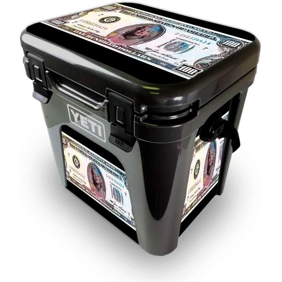MightySkins YEROAD24-Monroe currency Skin for Yeti Roadie 24 Hard cooler - Monroe currency
