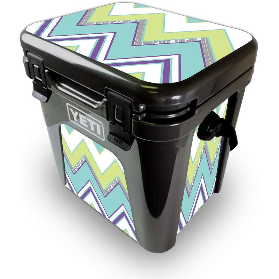 MightySkins YEROAD24-Pastel chevron Skin for Yeti Roadie 24 Hard cooler - Pastel chevron