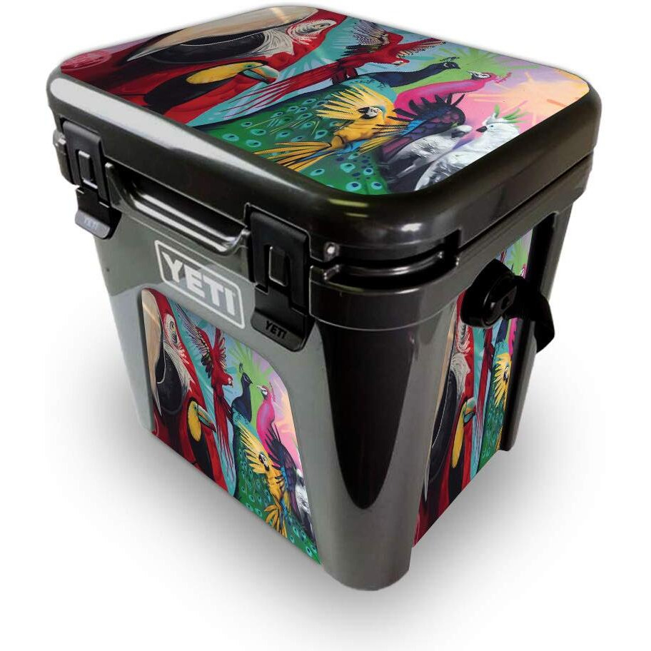 MightySkins YEROAD24-Parrot Paradise Skin for Yeti Roadie 24 Hard cooler - Parrot Paradise
