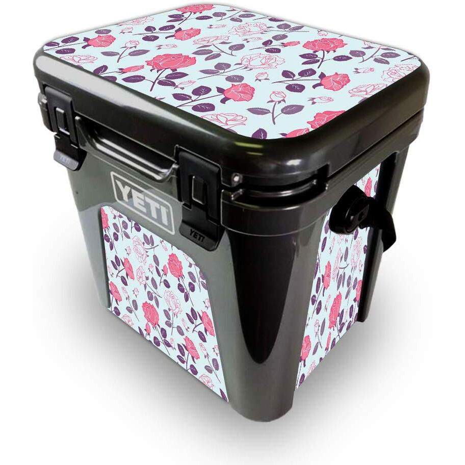 MightySkins YEROAD24-Vintage Floral Skin for Yeti Roadie 24 Hard cooler - Vintage Floral