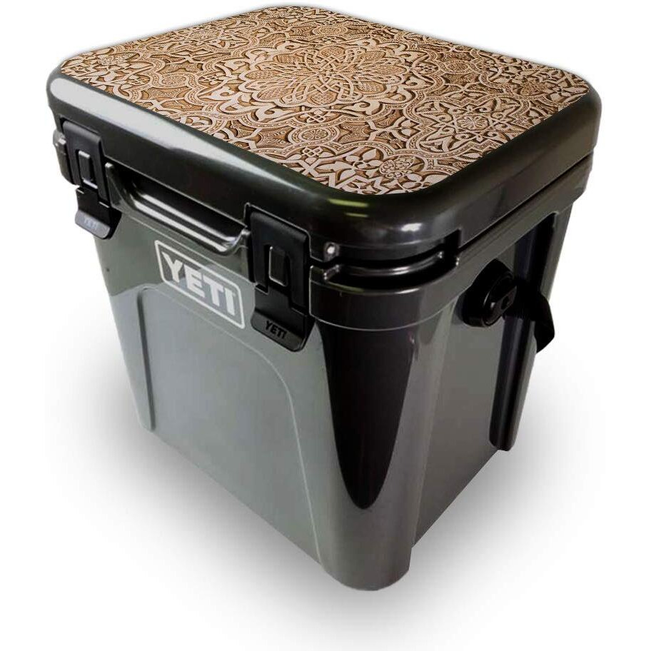 MightySkins YEROA24LID-carved Skin for Yeti Roadie 24 Hard cooler Lid - carved