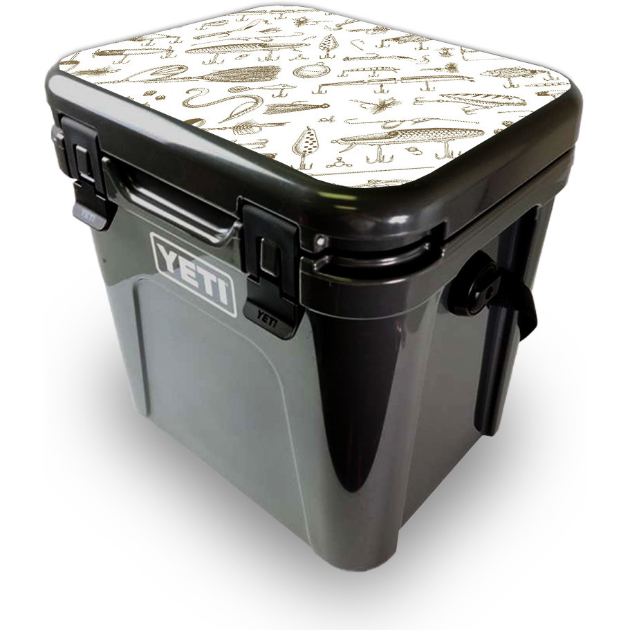 MightySkins YEROA24LID-Retro Lures Skin for Yeti Roadie 24 Hard cooler Lid - Retro Lures