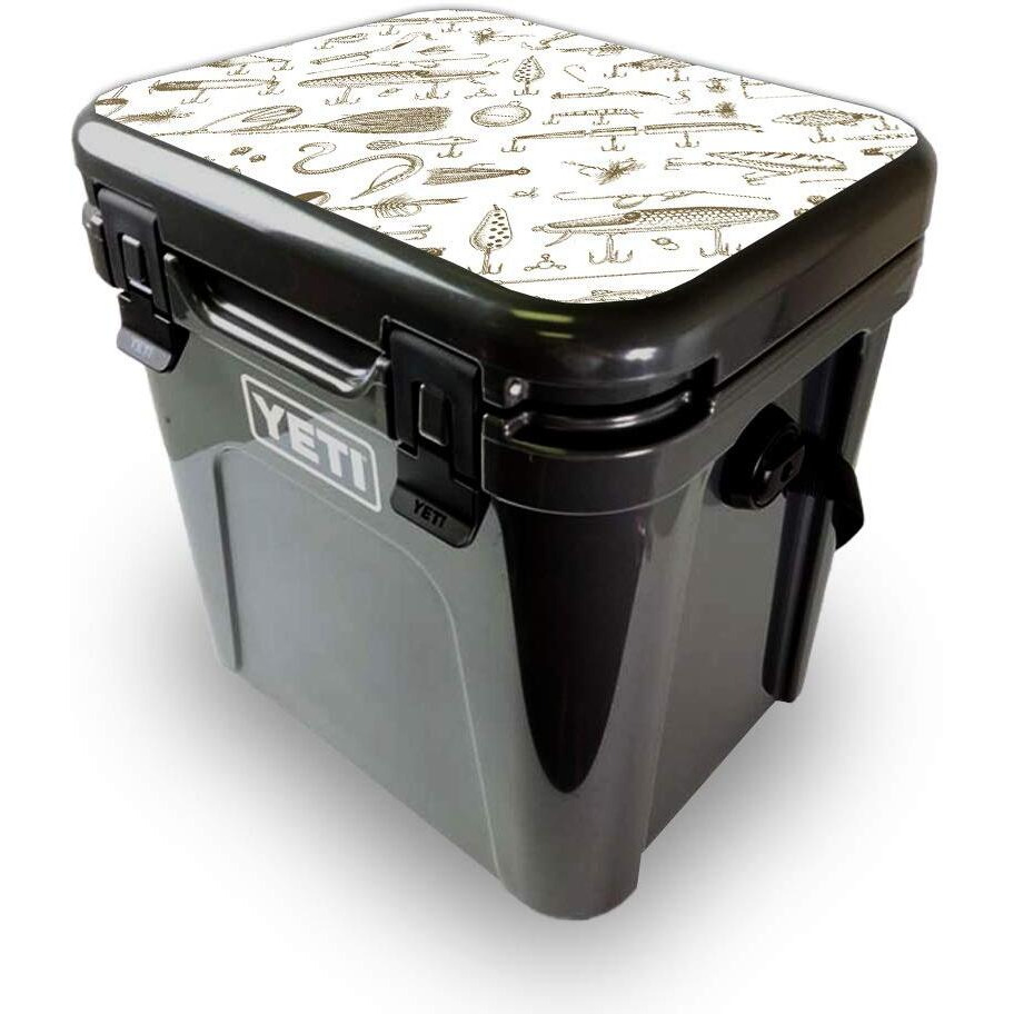 MightySkins YEROA24LID-Retro Lures Skin for Yeti Roadie 24 Hard cooler Lid - Retro Lures