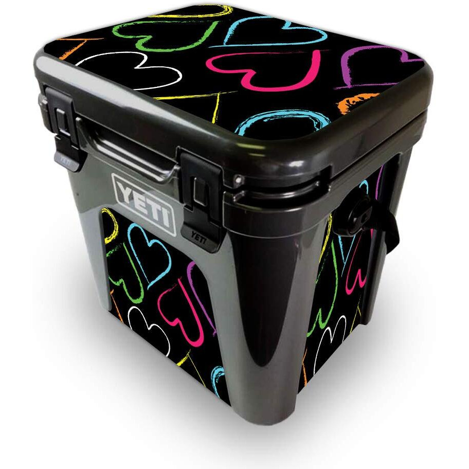 MightySkins YEROAD24-Hearts Skin for Yeti Roadie 24 Hard cooler - Hearts