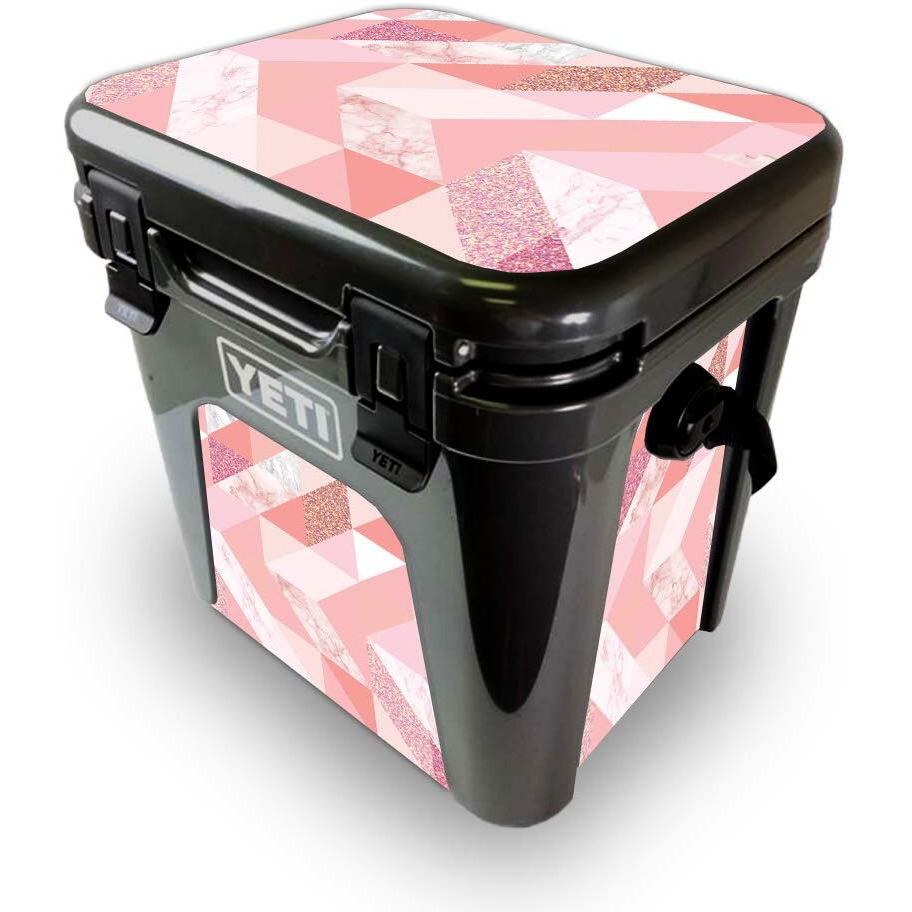 MightySkins YEROAD24-Rose gold Pattern Skin for Yeti Roadie 24 Hard cooler - Rose gold Pattern