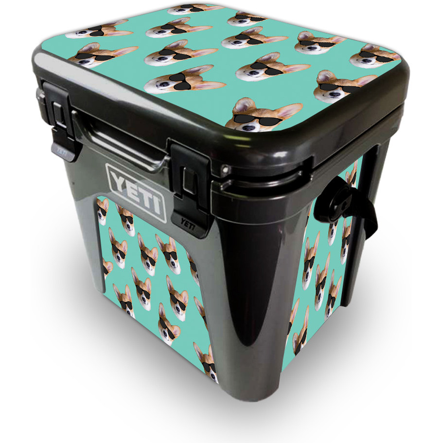 MightySkins YEROAD24-cool corgi Skin for Yeti Roadie 24 Hard cooler - cool corgi