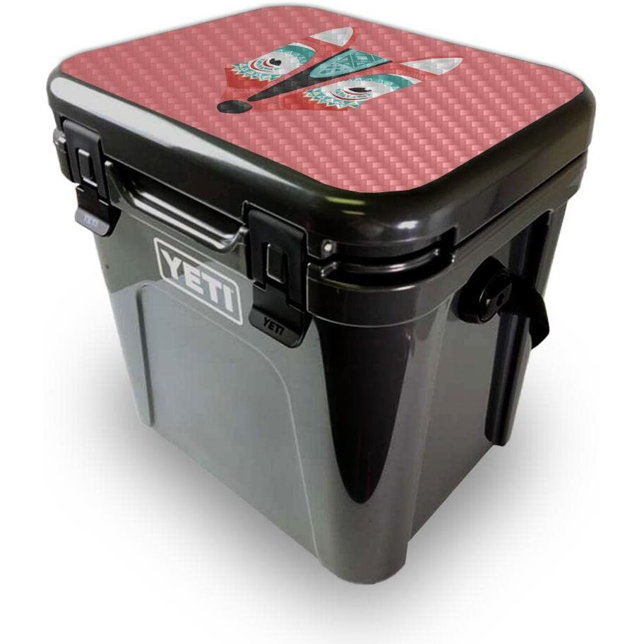 MightySkins YEROA24LID-Aztec Fox Skin for Yeti Roadie 24 Hard cooler Lid - Aztec Fox