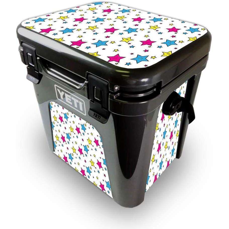 MightySkins YEROAD24-Smiley Stars Skin for Yeti Roadie 24 Hard cooler - Smiley Stars