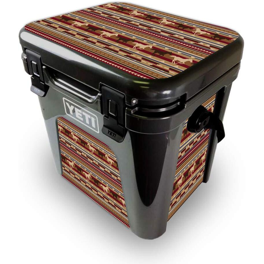 MightySkins YEROAD24-Western Horses Skin for Yeti Roadie 24 Hard cooler - Western Horses