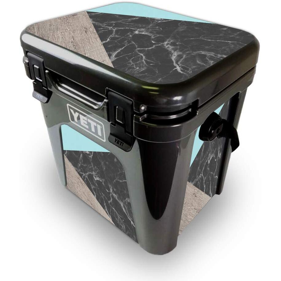 MightySkins YEROAD24-Wood And Marble Skin for Yeti Roadie 24 Hard cooler - Wood & Marble