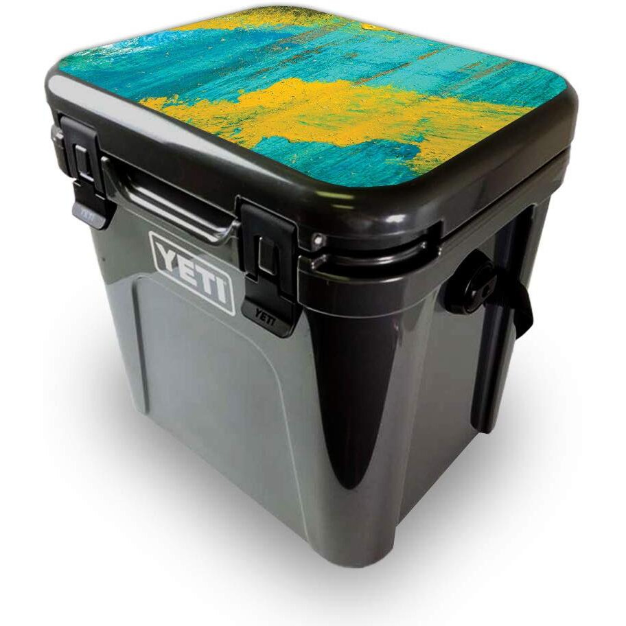 MightySkins YEROA24LID-Acrylic Blue Skin for Yeti Roadie 24 Hard cooler Lid - Acrylic Blue