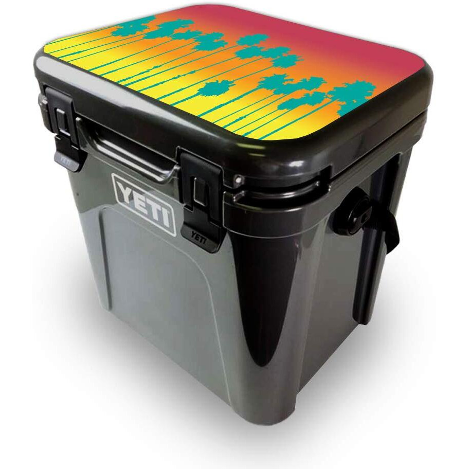 MightySkins YEROA24LID-Sherbet Palms Skin for Yeti Roadie 24 Hard cooler Lid - Sherbet Palms