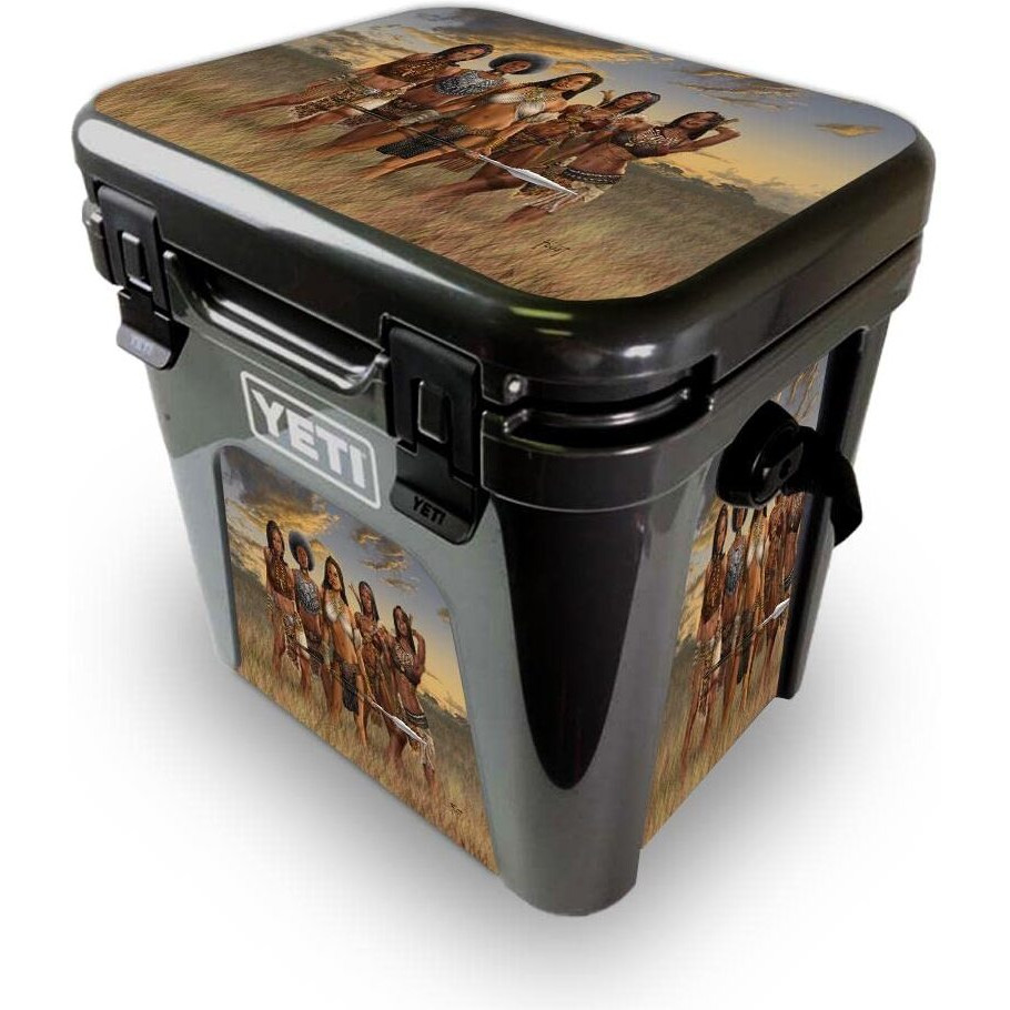 MightySkins YEROAD24-African Queens Skin for Yeti Roadie 24 Hard cooler - African Queens
