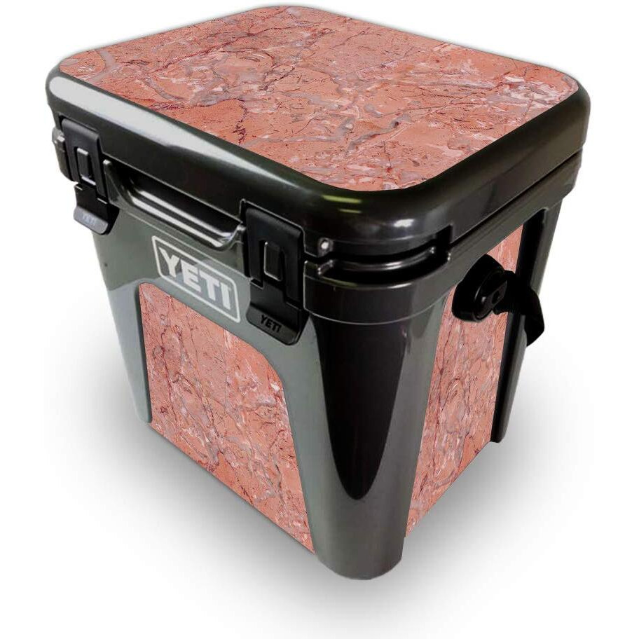 MightySkins YEROAD24-Pink Marble Skin for Yeti Roadie 24 Hard cooler - Pink Marble