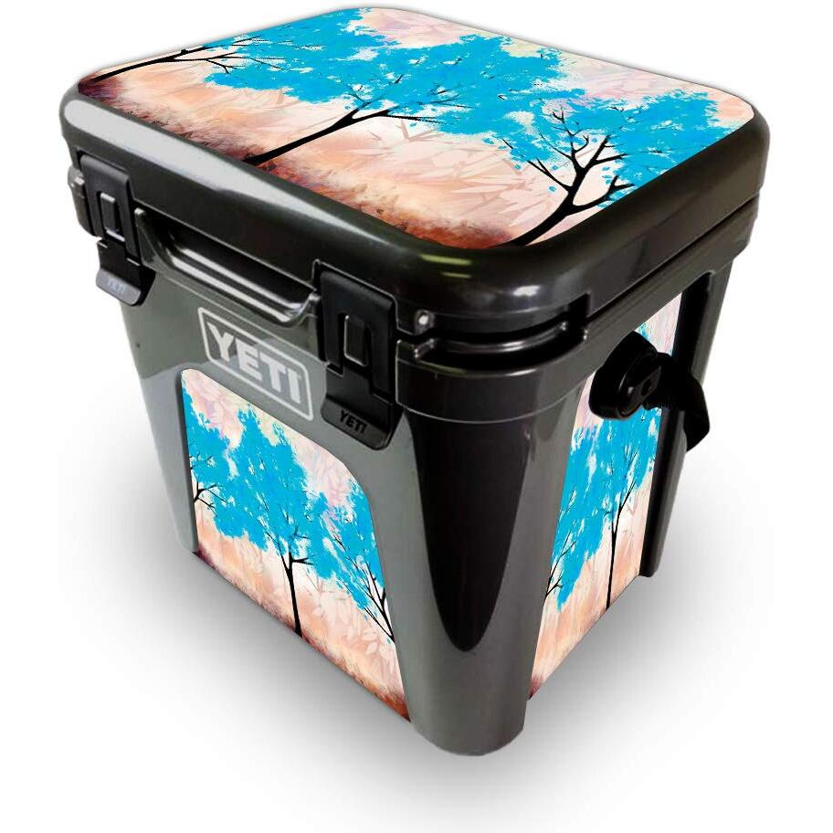 MightySkins YEROAD24-Blue Woods Skin for Yeti Roadie 24 Hard cooler - Blue Woods