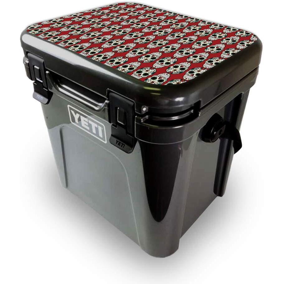 MightySkins YEROA24LID-Sugar Skull Skin for Yeti Roadie 24 Hard cooler Lid - Sugar Skull