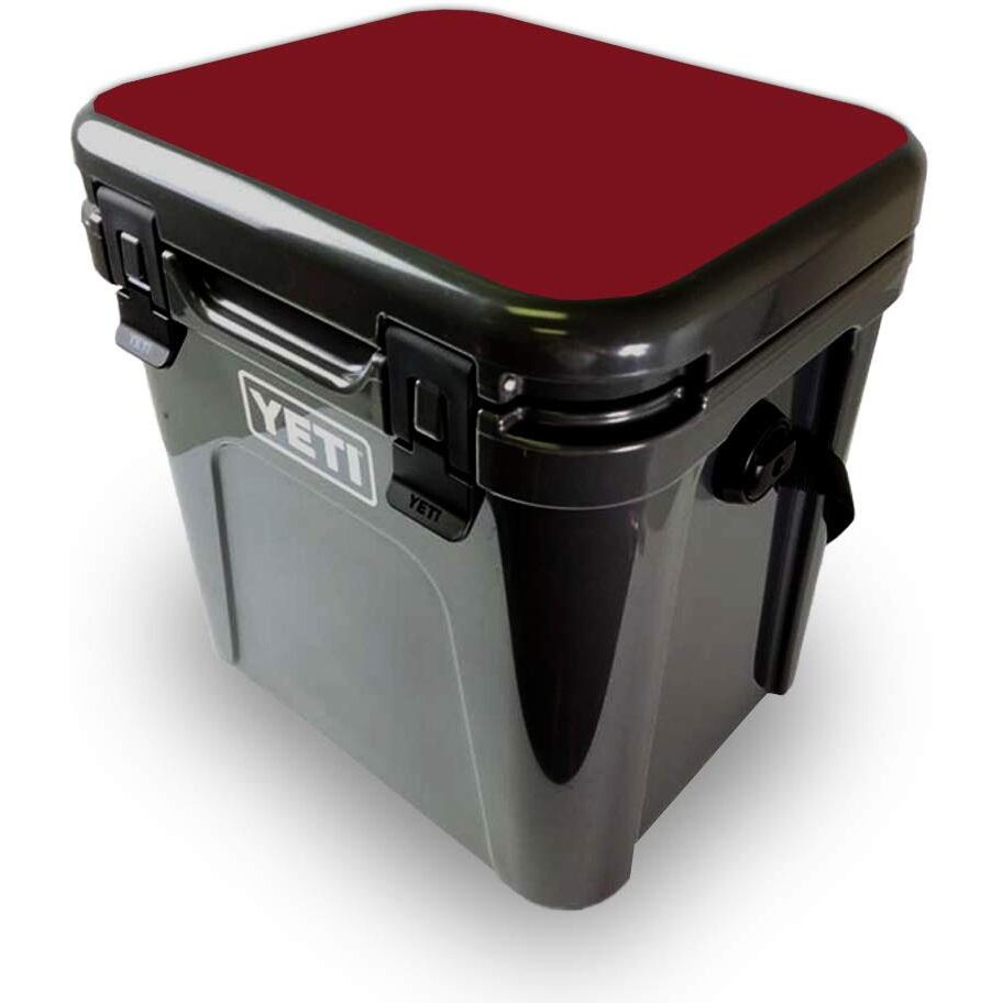 MightySkins YEROA24LID-Solid Burgundy Skin for Yeti Roadie 24 Hard cooler Lid - Solid Burgundy