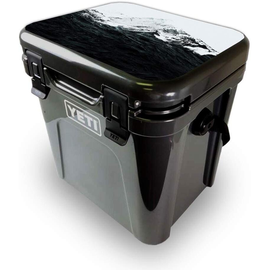 MightySkins YEROA24LID-Mountain Waves Skin for Yeti Roadie 24 Hard cooler Lid - Mountain Waves