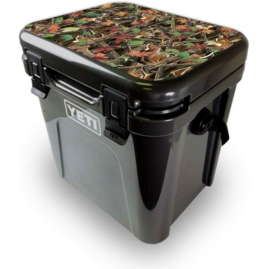 MightySkins YEROA24LID-Buck camo Skin for Yeti Roadie 24 Hard cooler Lid - Buck camo