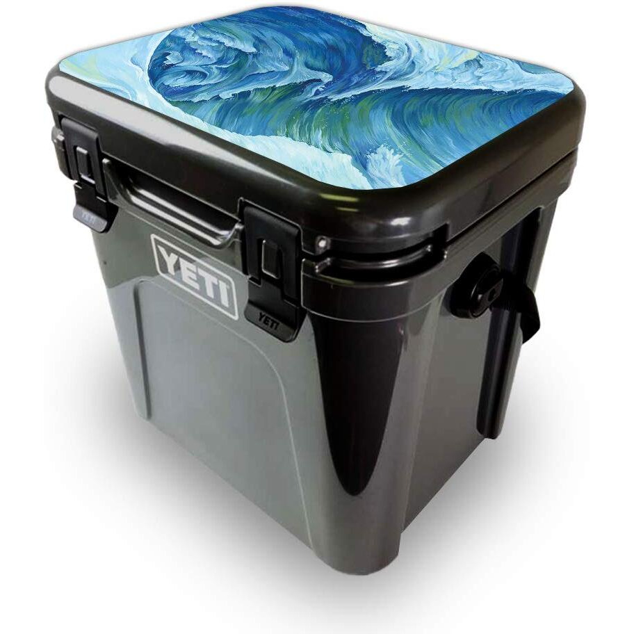 MightySkins YEROA24LID-Perfect Wave Skin for Yeti Roadie 24 Hard cooler Lid - Perfect Wave