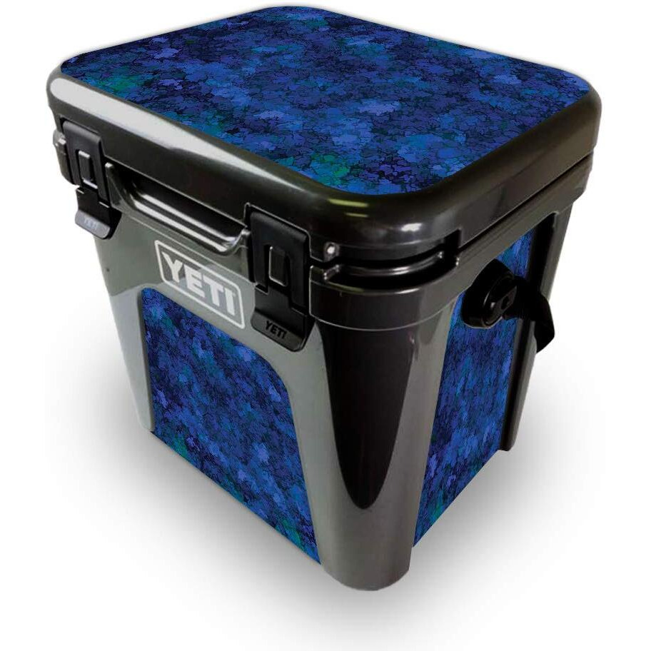MightySkins YEROAD24-Blue Ice Skin for Yeti Roadie 24 Hard cooler - Blue Ice