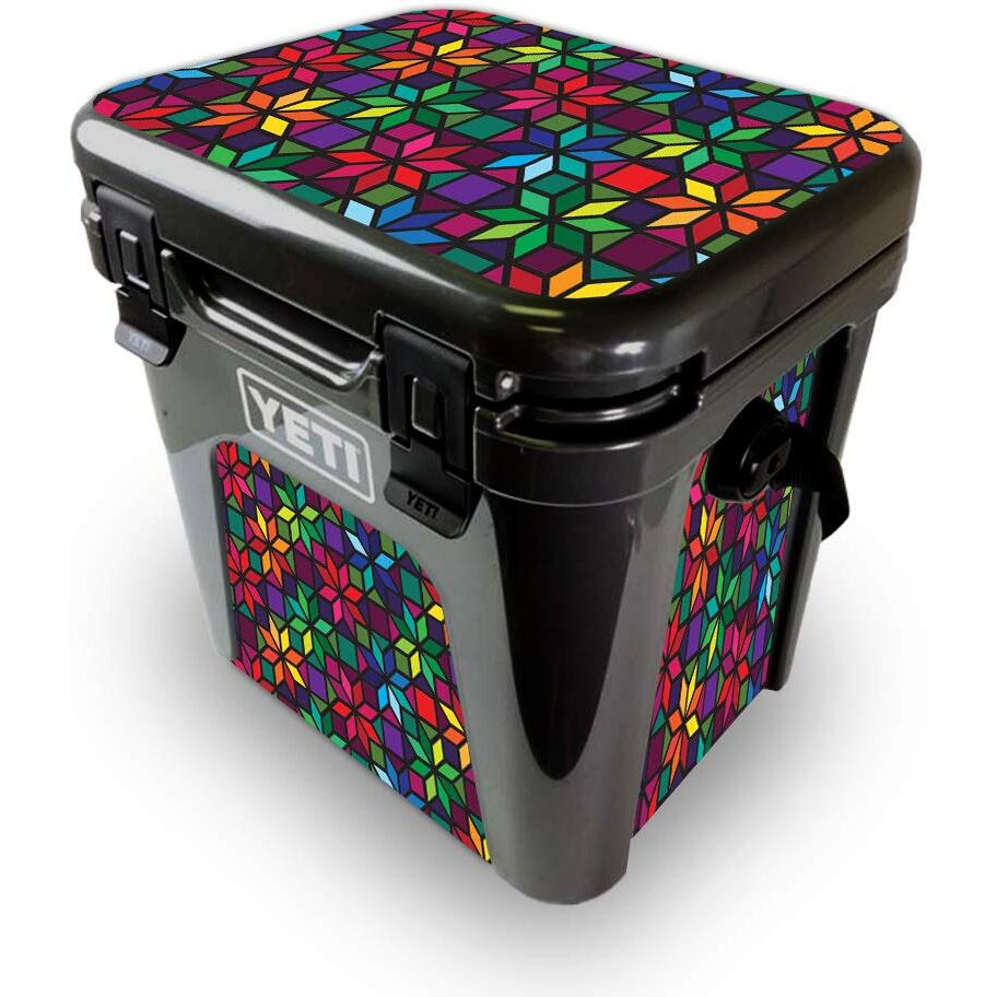 MightySkins YEROAD24-Stained glass Window Skin for Yeti Roadie 24 Hard cooler - Stained glass Window