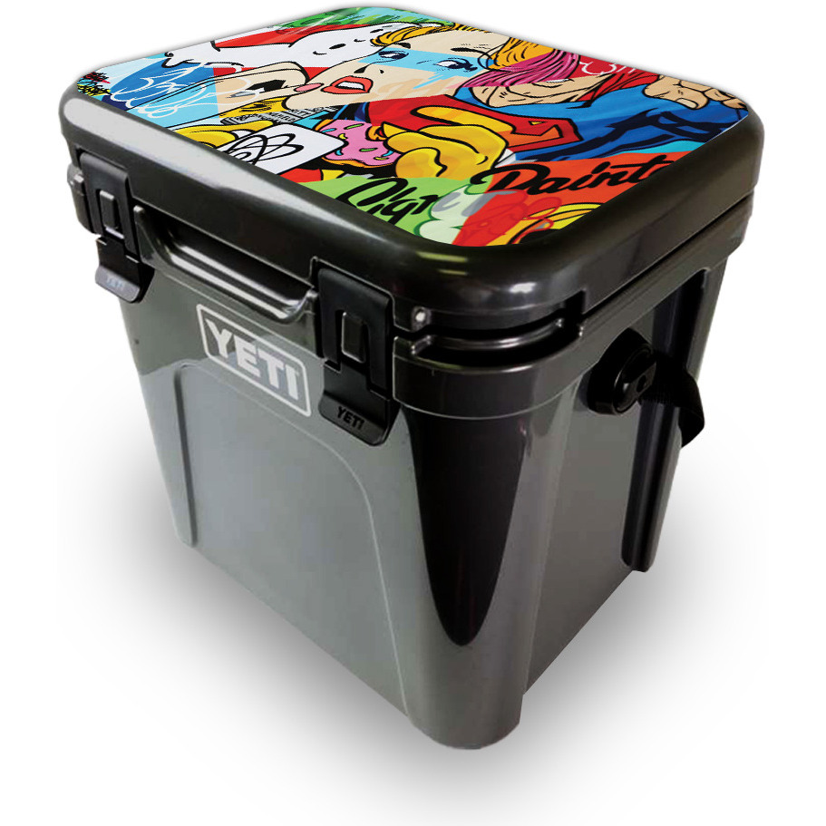 MightySkins YEROA24LID-cartoon Mania Skin for Yeti Roadie 24 Hard cooler Lid - cartoon Mania