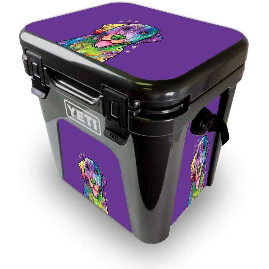 MightySkins YEROAD24-golden Retriever Rainbow Skin for Yeti Roadie 24 Hard cooler - golden Retriever Rainbow
