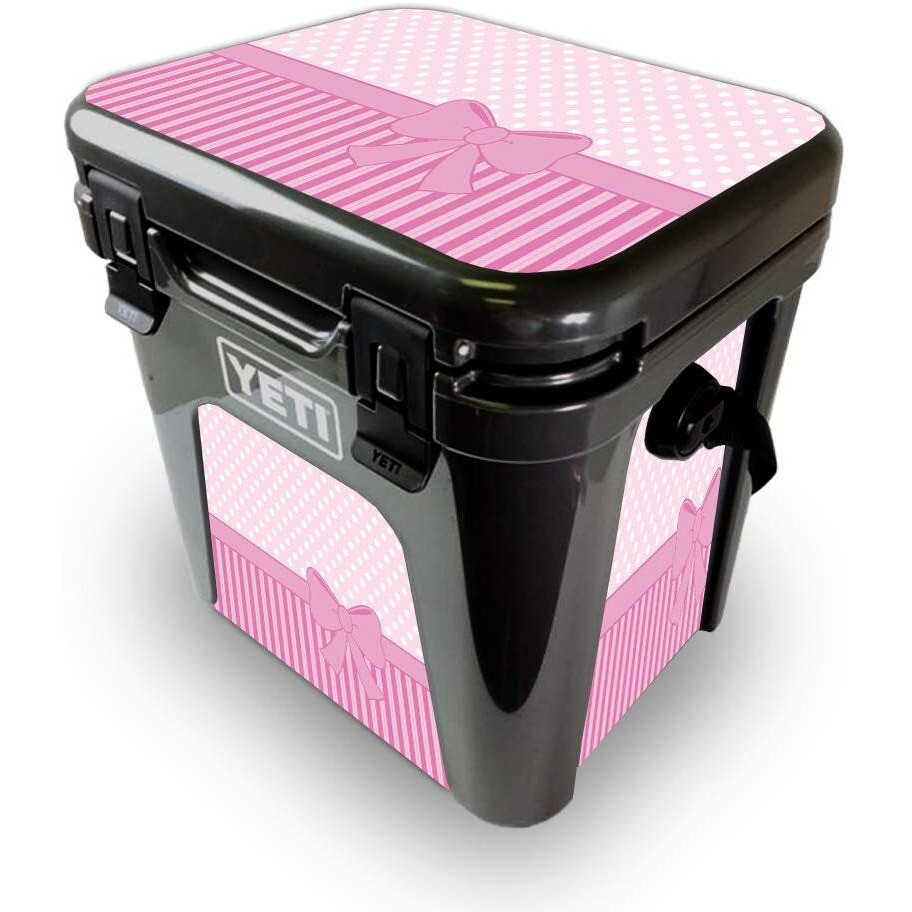 MightySkins YEROAD24-Pink Present Skin for Yeti Roadie 24 Hard cooler - Pink Present