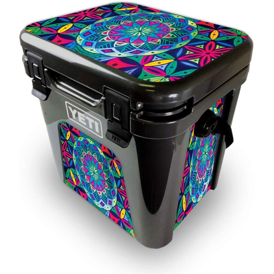 MightySkins YEROAD24-geo garden Skin for Yeti Roadie 24 Hard cooler - geo garden
