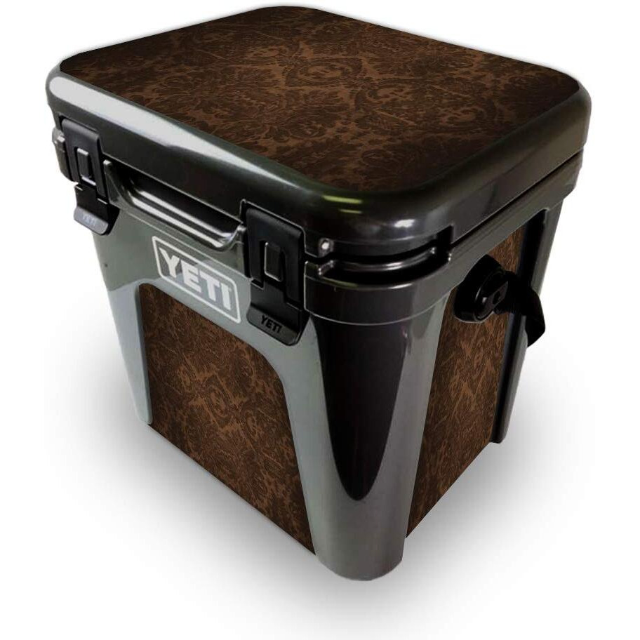 MightySkins YEROAD24-Brown Linen Skin for Yeti Roadie 24 Hard cooler - Brown Linen