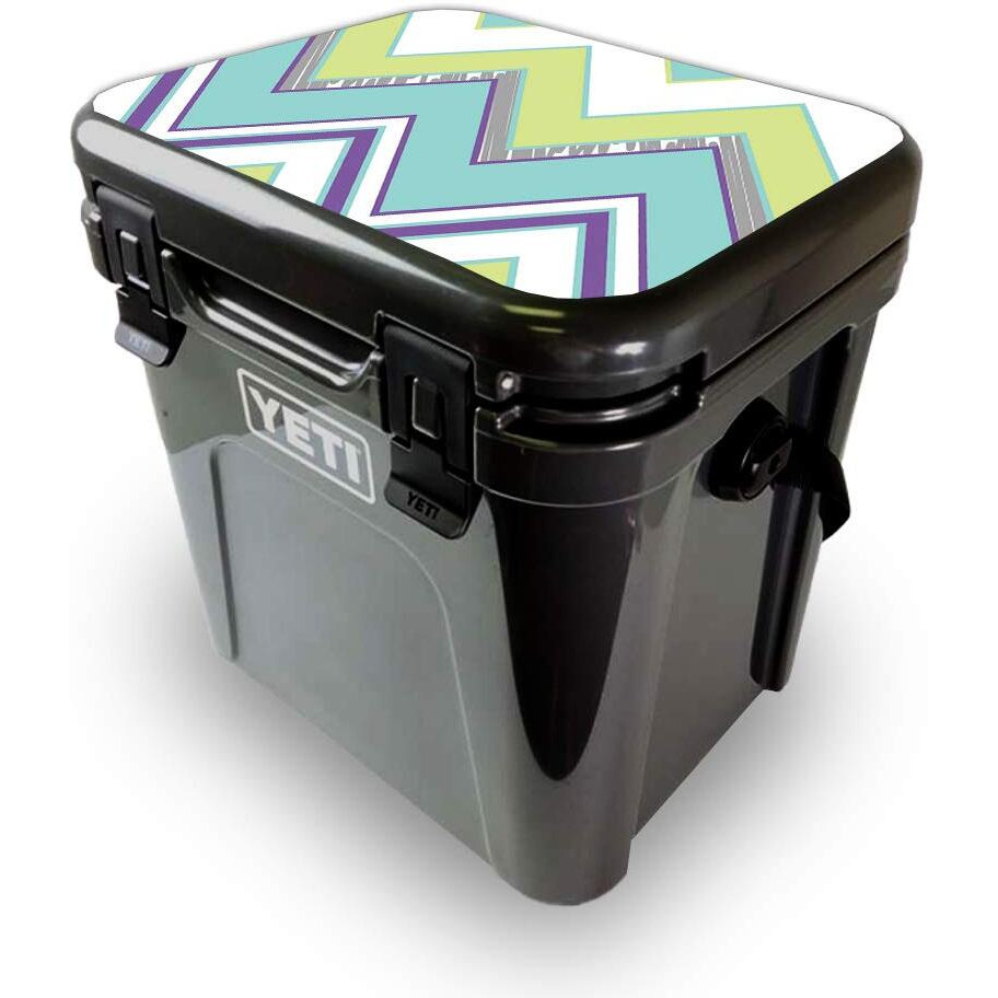 MightySkins YEROA24LID-Pastel chevron Skin for Yeti Roadie 24 Hard cooler Lid - Pastel chevron